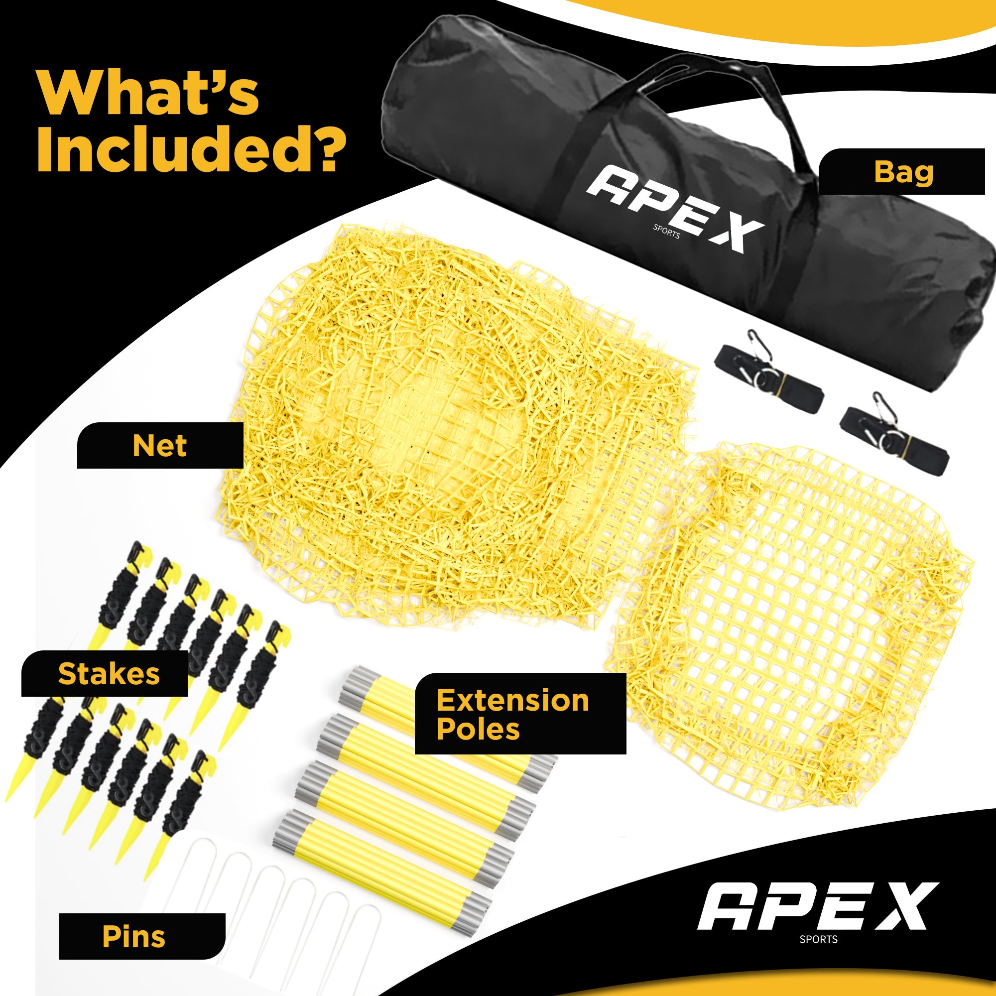 Apex Sports Batting Cage 22ft x 12ft x 8ft