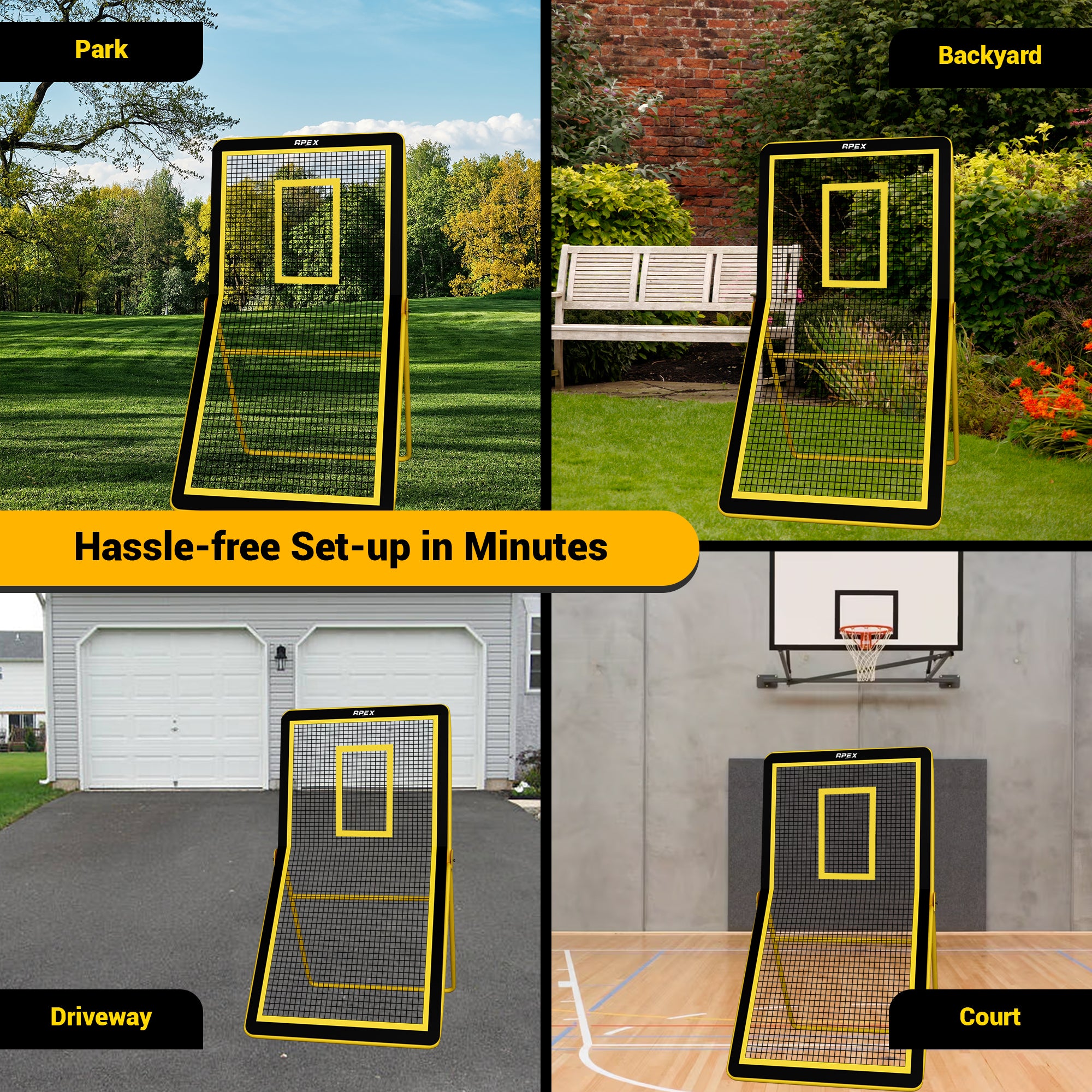 Apex Sports Lacrosse Rebounder 4x7 Feet