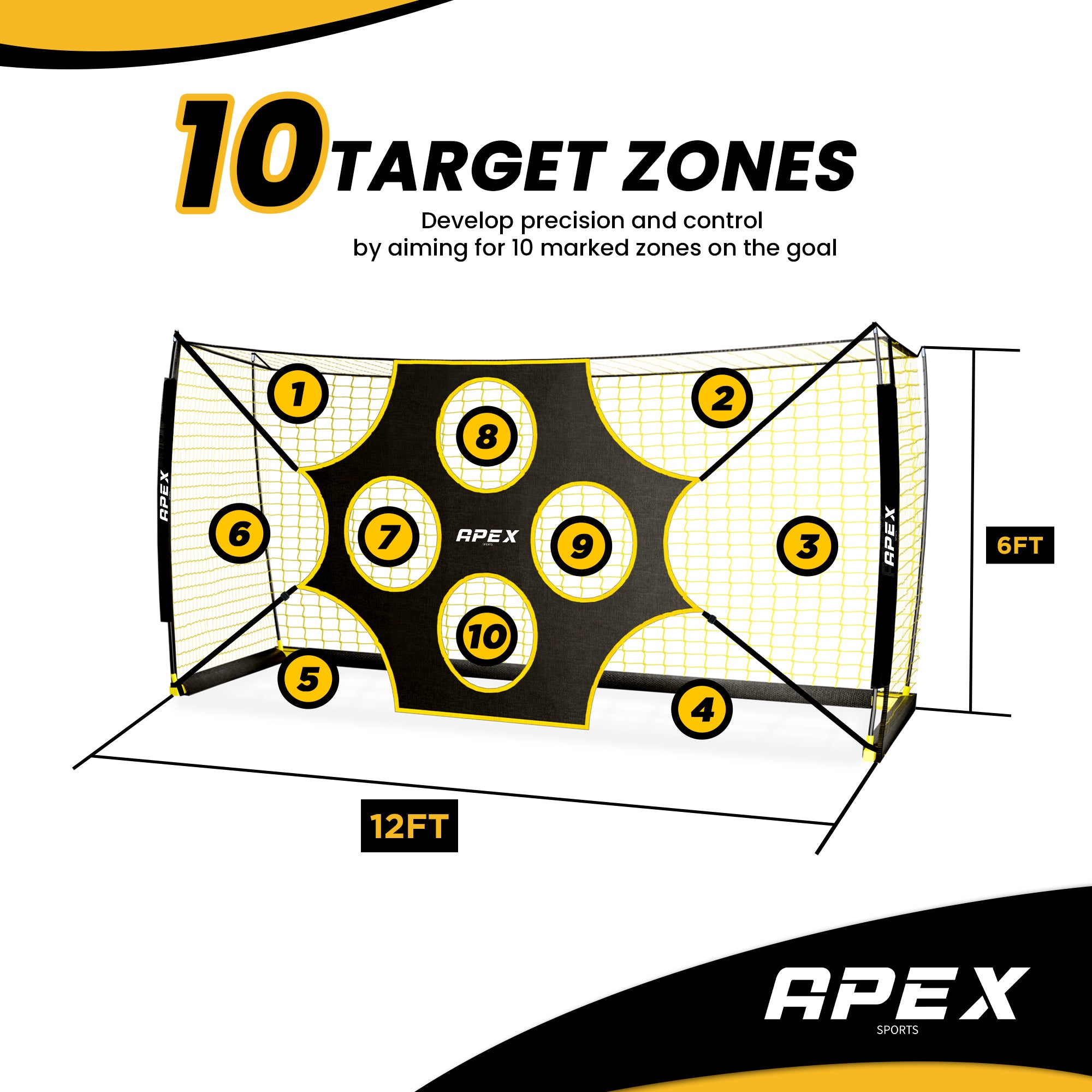 Apex Sports 12x6' Soccer Net